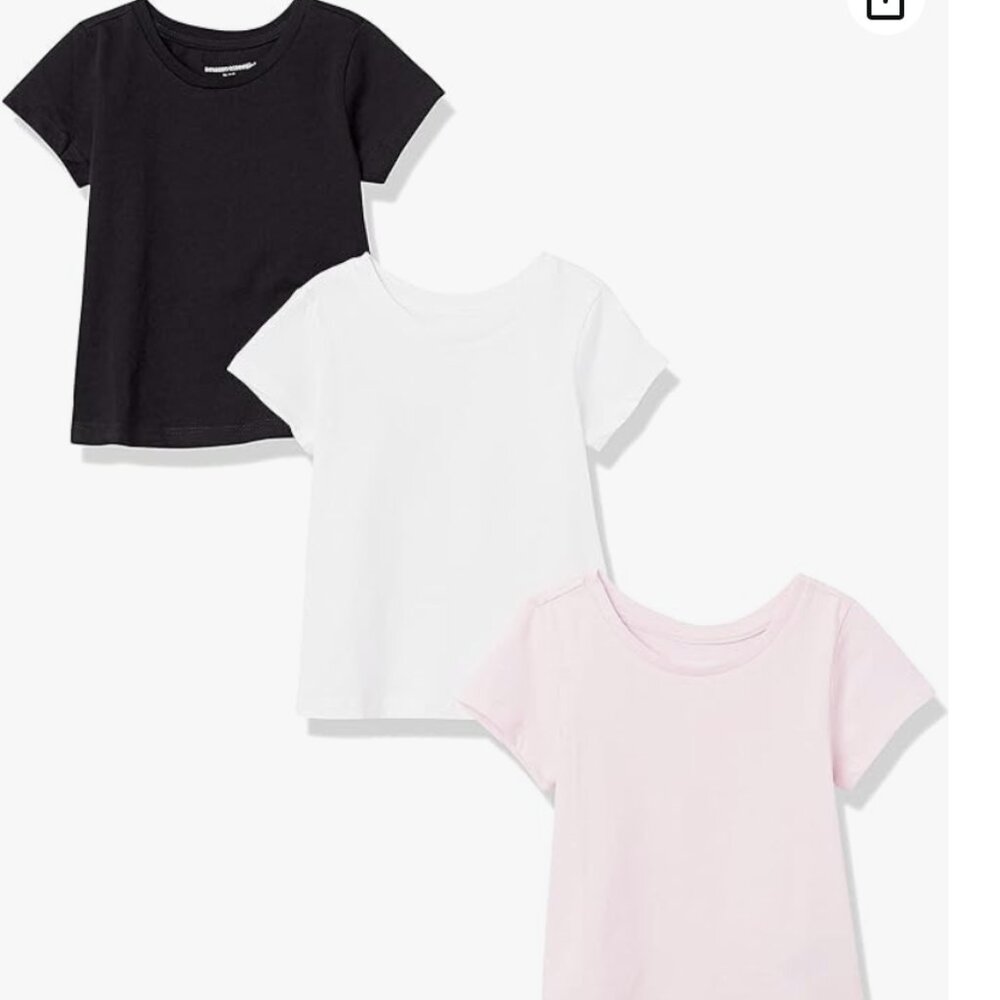 Girl's 3-Pack Short Sleeve T-Shirt 2T